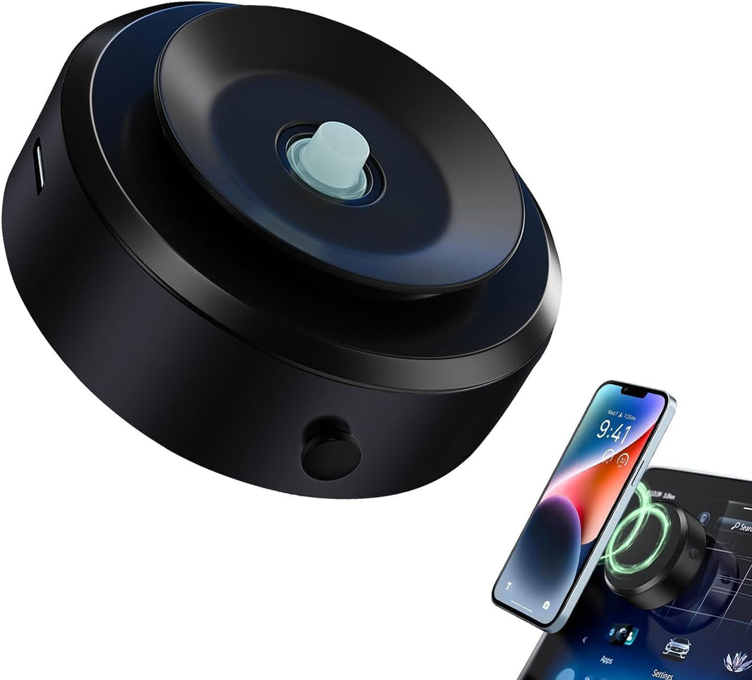 Padom Electric Vacuum Magnetic Suction Phone Mount, Hands-Free Shower Phone Holder, Magnetic Cell Phone Holder for Car/Gym/Mirror/Smooth Surface, Compatible with Magsafe iPhone & Android